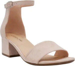 LONDON FOG Women's Nikki Low Two Piece Block Heel Dress Shoe Ladies Ankle Strap Pump Sandal