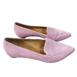M. Gemi Pink Suede Slip On Flat Sz 38.5