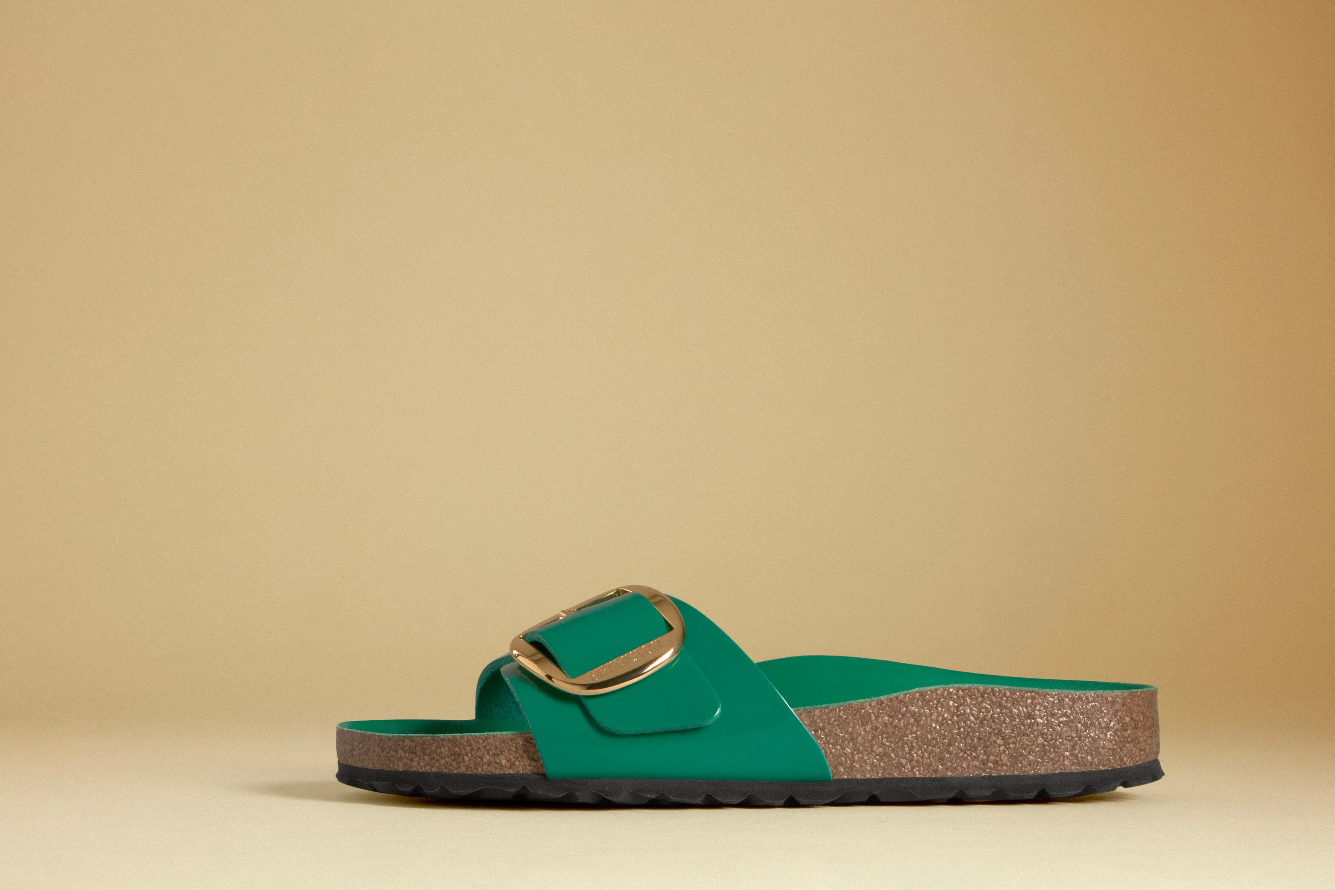 Madrid Big Buckle In Green Patent