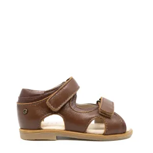 Manuela Hazelnut Velcro Baby Sandal
