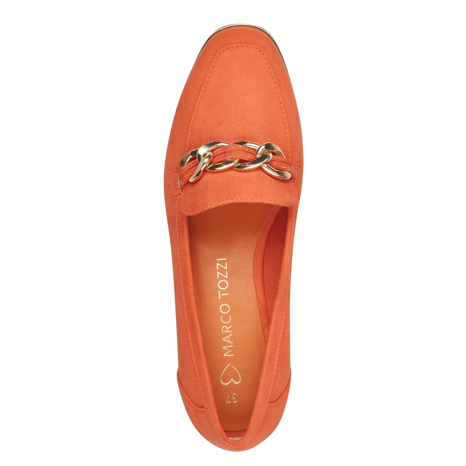MARCO TOZZI - 24200-634 FLAT FASHION LOAFER - ORANGE SUEDE