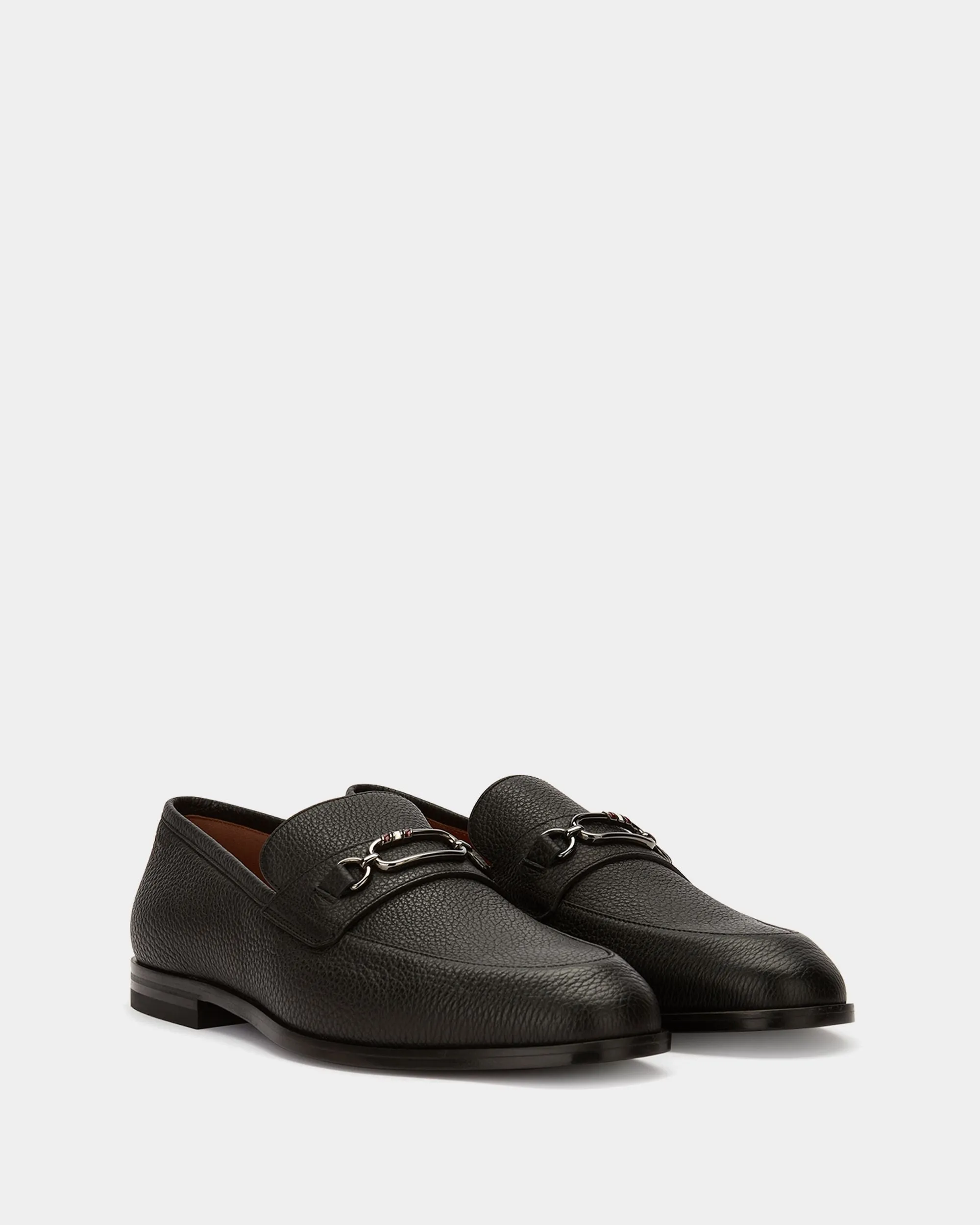 Men's Black Leather Loafers