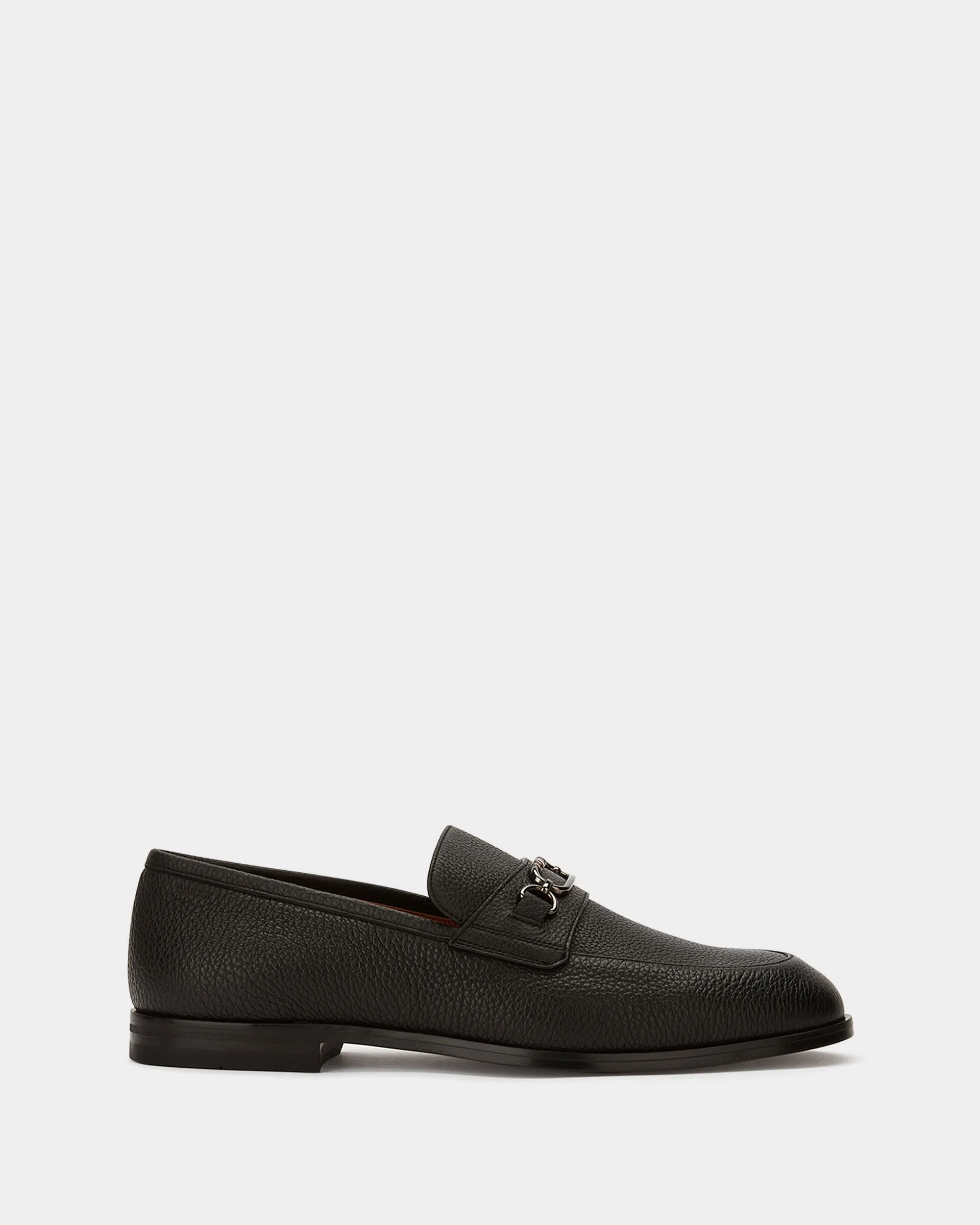 Men's Black Leather Loafers