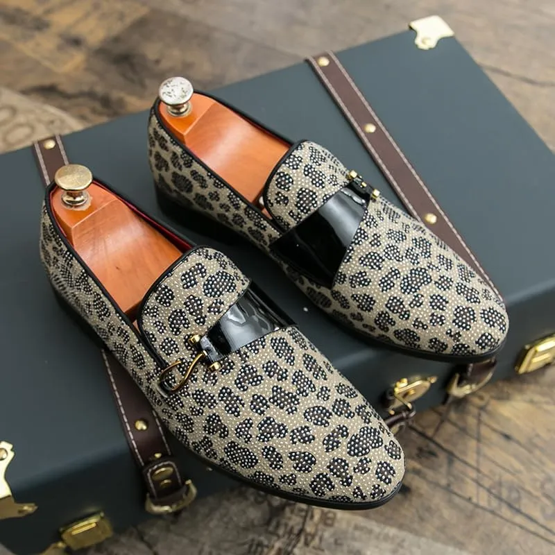 Mens Dress Wedding Party Slip On Shoes Glitter Luxury Penny Loafer Driving Shoes Birtish Formal Smoking Slipper Plus Size 38-47