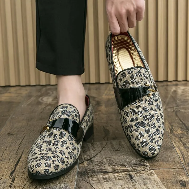 Mens Dress Wedding Party Slip On Shoes Glitter Luxury Penny Loafer Driving Shoes Birtish Formal Smoking Slipper Plus Size 38-47
