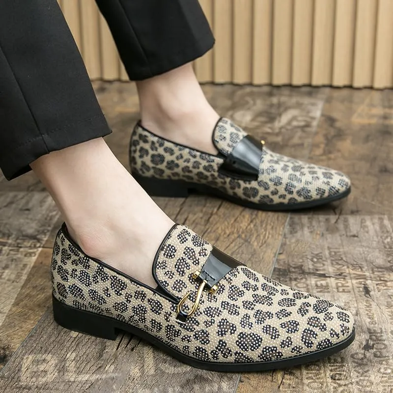Mens Dress Wedding Party Slip On Shoes Glitter Luxury Penny Loafer Driving Shoes Birtish Formal Smoking Slipper Plus Size 38-47