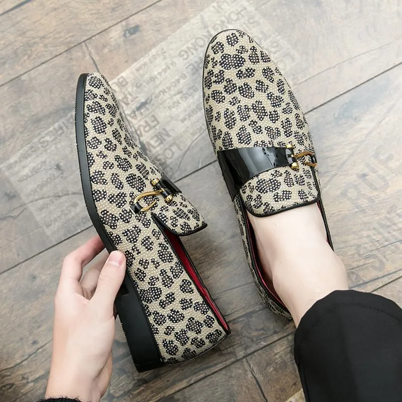 Mens Dress Wedding Party Slip On Shoes Glitter Luxury Penny Loafer Driving Shoes Birtish Formal Smoking Slipper Plus Size 38-47