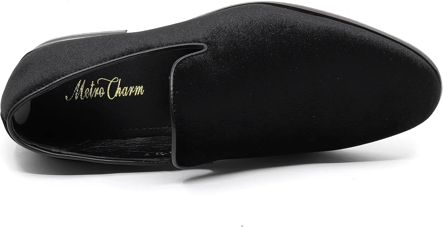 Men's Vintage Velvet Designer Classic Dress Tuxedo Loafers Slip On Shoes SM-03