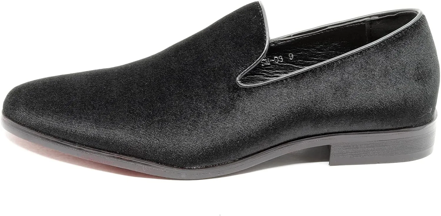 Men's Vintage Velvet Designer Classic Dress Tuxedo Loafers Slip On Shoes SM-03