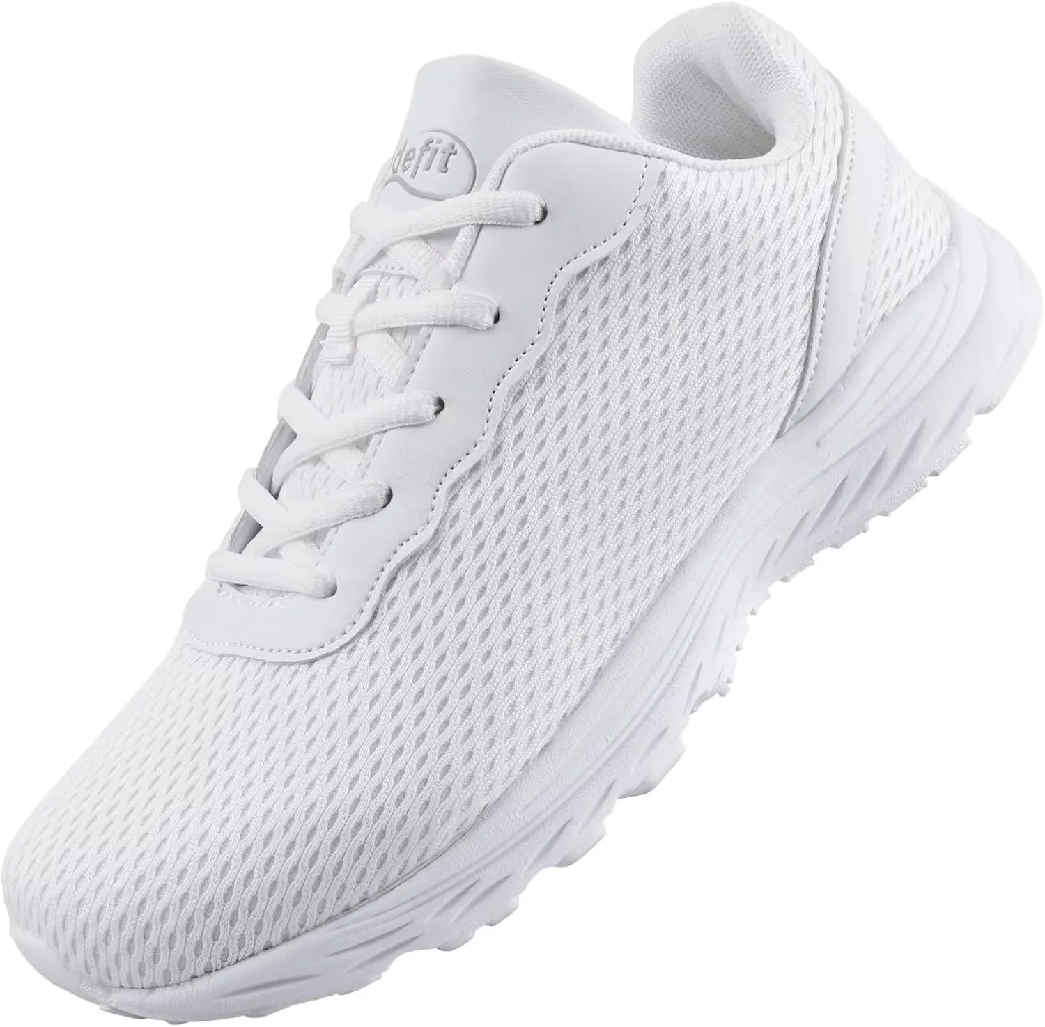 Men’s Wide Shoes for Walking Wide Width Diabetic Shoes Cushioning Road Running Shoes for Flat Feet Arch Fit Heel Pain Relief Black/White