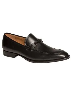 Mezlan Designer Loafer Black Calfskin Horsebit Slip On Tours