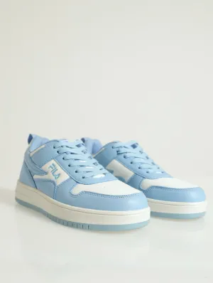 Mila Lace-Up Stacked Court Sneaker - Blue