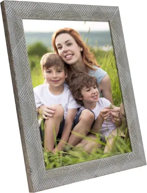 MIMOSA MOMENTS Chevron Pattern Picture Frame (Brown,Textured, 8x10)