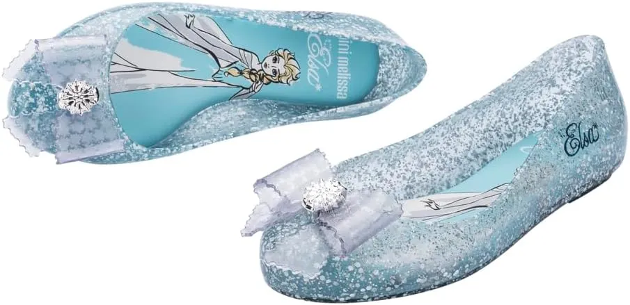 mini melissa Girl's Sweet Love   Disney Princess Jelly Ballet Flat for Kids - Jelly Ballerina Shoes for Girls, Disney-Inspired Ballet Flat