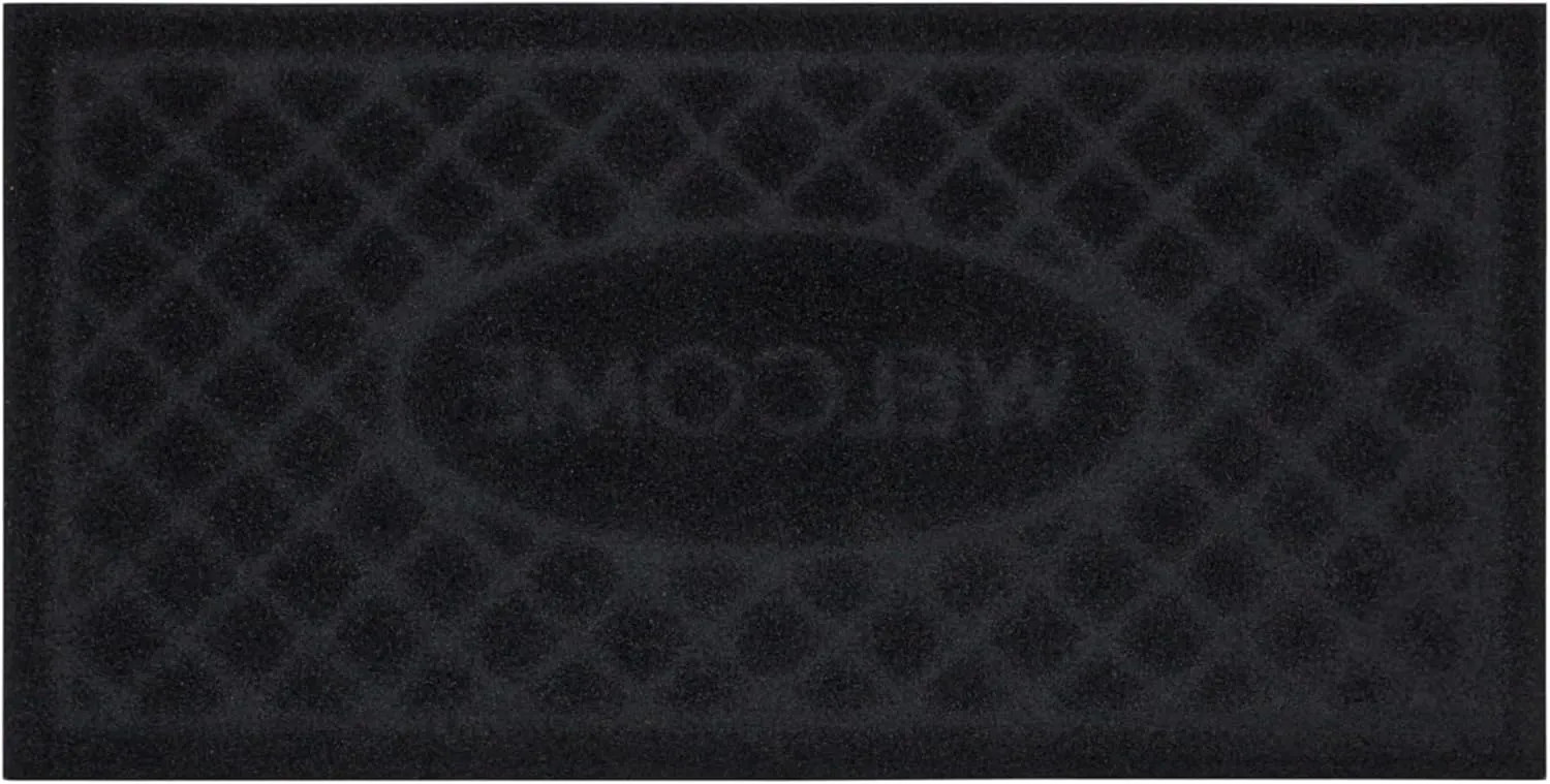Mohawk Home Entryway Door Mat 2' X 4' All Weather Outdoor Non Slip Recycled Rubber Doormat, Welcome Impressions Light Brown