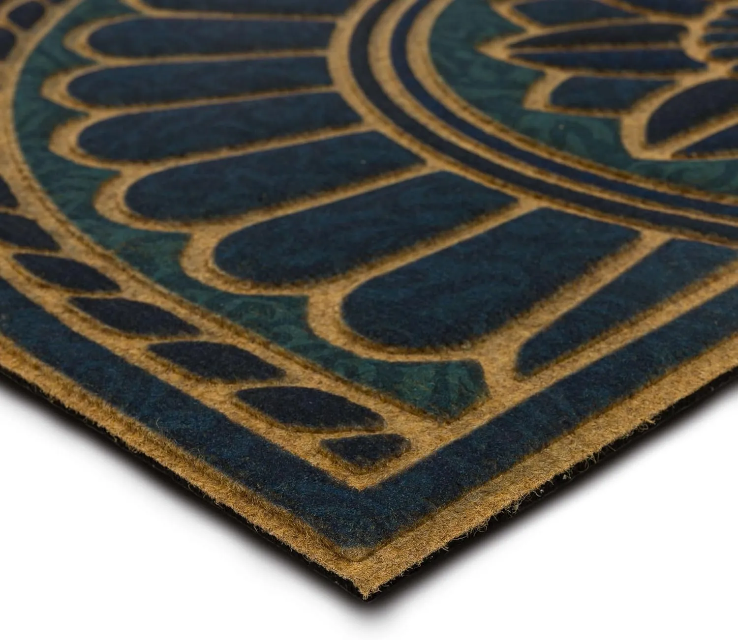 Mohawk Home Swirl Style Casual Ornamental Denim Blue 2' X 3' All Weather Outdoor Door Mat Perfect for Porch, Garage