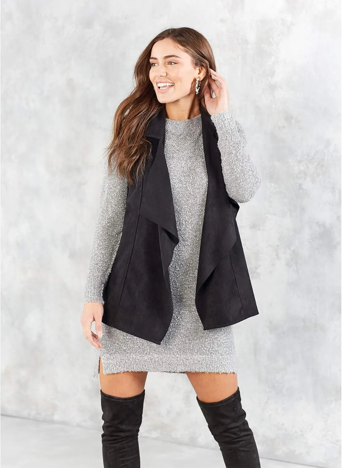 Mud Pie Women's Demi Suede Vest