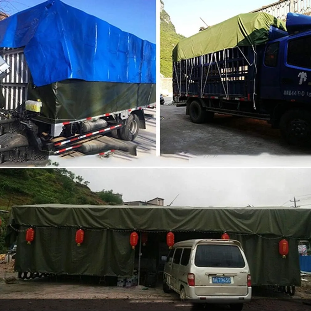 Multipurpose Cover Ground Tent Trailer Cover Waterproof Ground Tent Trailer Cover Multiple Sizes Double Layer Swimming Pool Cover Durable Trampoline (Color : A, Size : 10x15m)
