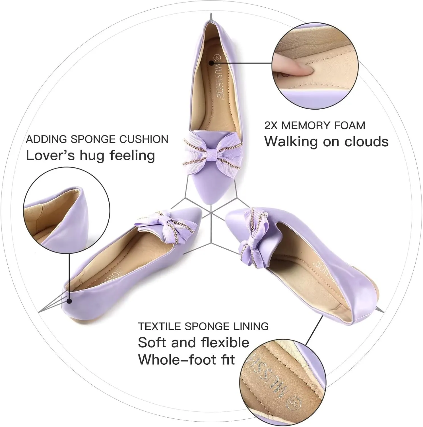 MUSSHOE Flat Shoes Women Replace Women Flats