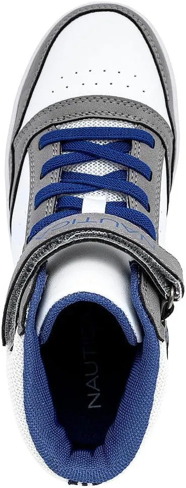 Nautica Kids Sneaker: Lace-Up Fashion Shoe with Boot-Like High Top Design for Boys and Girls (Big Kid/Little Kid Sizes) - Horizon