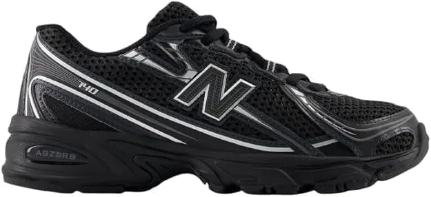 New Balance 740 Big Kids Shoes (Black Silver Metallic, 6.5)