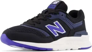 New Balance Boy's Kids 997H Bungee Lace Sneaker, Black/Marine Blue, 5 Wide Toddler