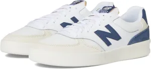 New Balance Men's 300 V3 Court Sneaker, White/Sea Salt/Vintage Indigo, 13 Wide