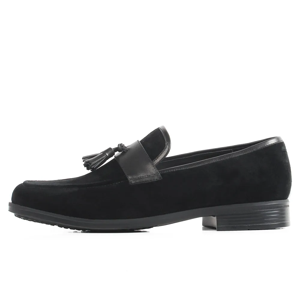 New Slip-On Suede Tassel Loafers Shoes Flat Square Toe Customized Men's Casual Footwear Office Driving Zapato Hombre