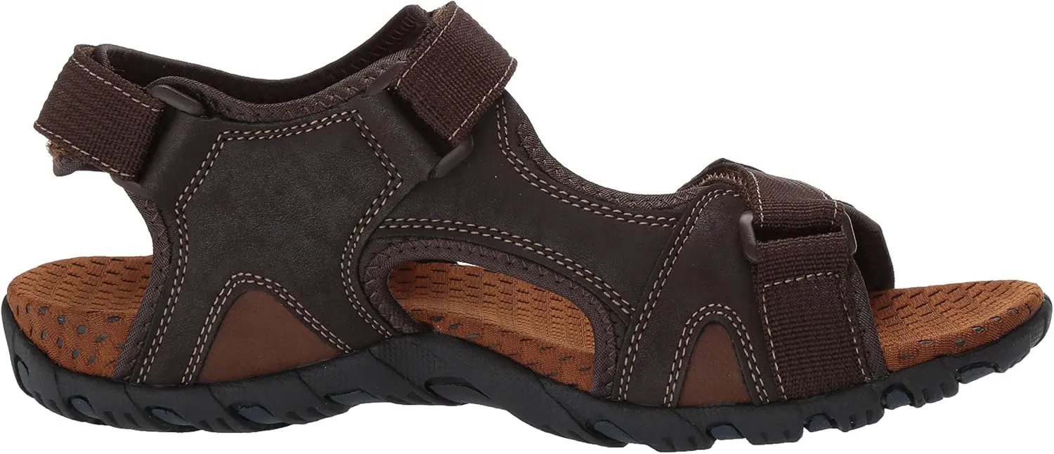 Nunn Bush Men's Rio Bravo Three Strap Outdoor Sport River Sandal with Hook and Loop Closure