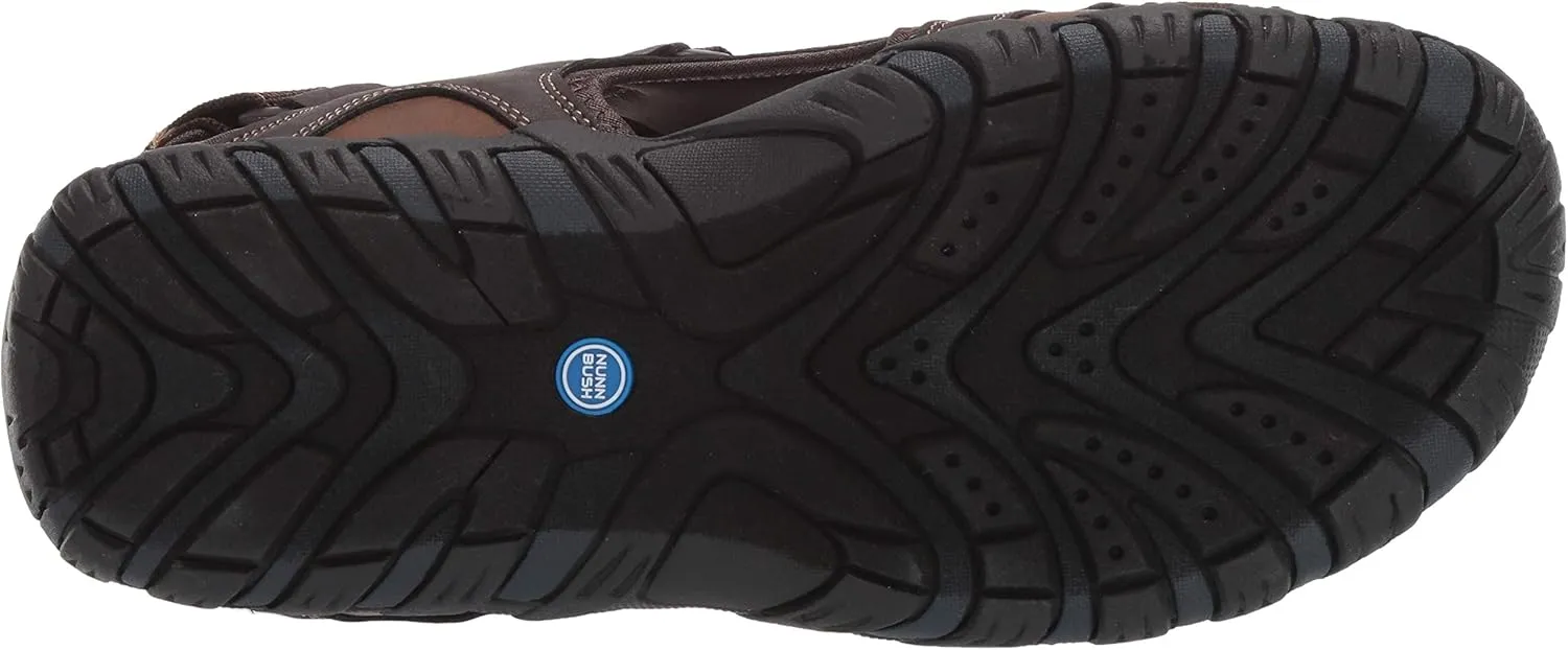 Nunn Bush Men's Rio Bravo Three Strap Outdoor Sport River Sandal with Hook and Loop Closure