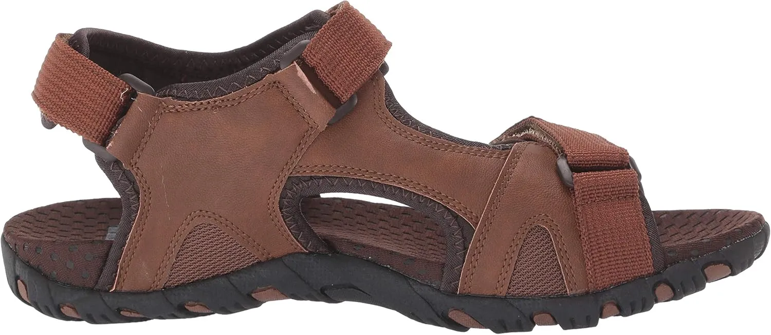 Nunn Bush Men's Rio Bravo Three Strap Outdoor Sport River Sandal with Hook and Loop Closure
