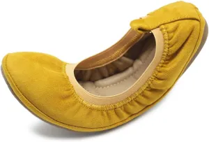 Ollio Women's Shoes Faux Suede Comfort Ballet Flat
