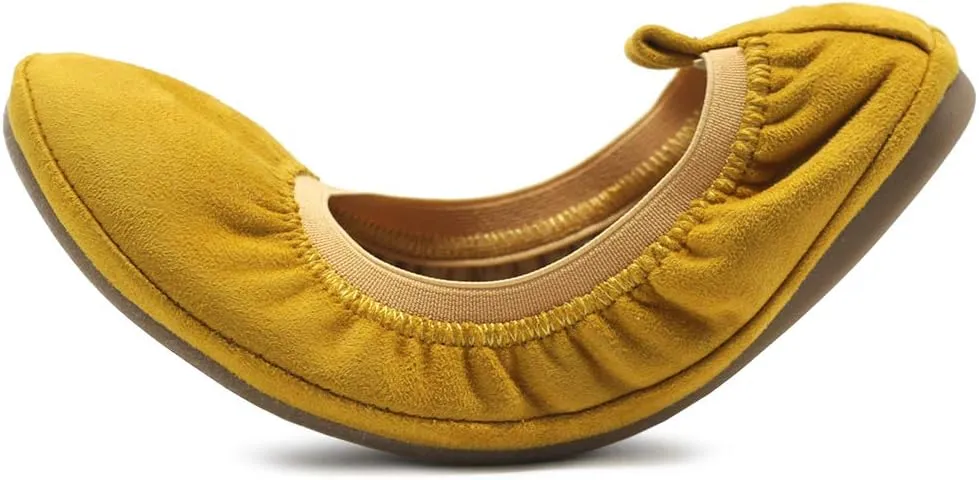 Ollio Women's Shoes Faux Suede Comfort Ballet Flat
