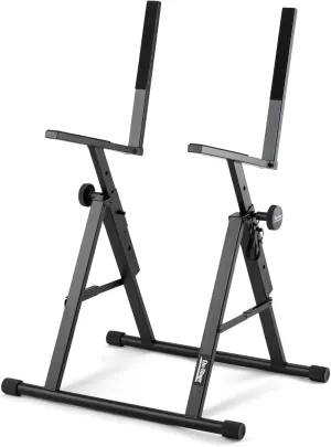 On-Stage RS7000 Tilt-Back Amp Stand (Setup for Guitar Combo Amplifiers and Speakers, 150 lb Capacity, Adjustable Height, Nonslip Rubber Arms and Feet, Portable, Folding, Steel, Black)