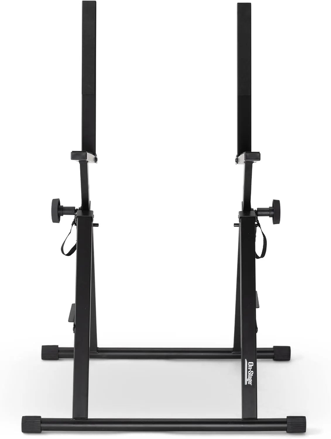 On-Stage RS7000 Tilt-Back Amp Stand (Setup for Guitar Combo Amplifiers and Speakers, 150 lb Capacity, Adjustable Height, Nonslip Rubber Arms and Feet, Portable, Folding, Steel, Black)