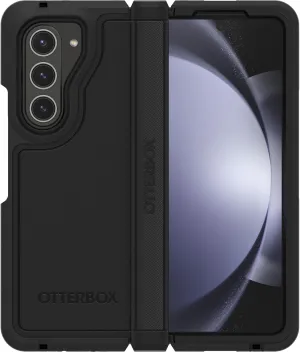 OtterBox Galaxy Z Fold5 Defender Series XT Case - Black, screenless, Rugged Hinge Protection, Lanyard Attachment, PowerShare and Wireless Charging Compatible