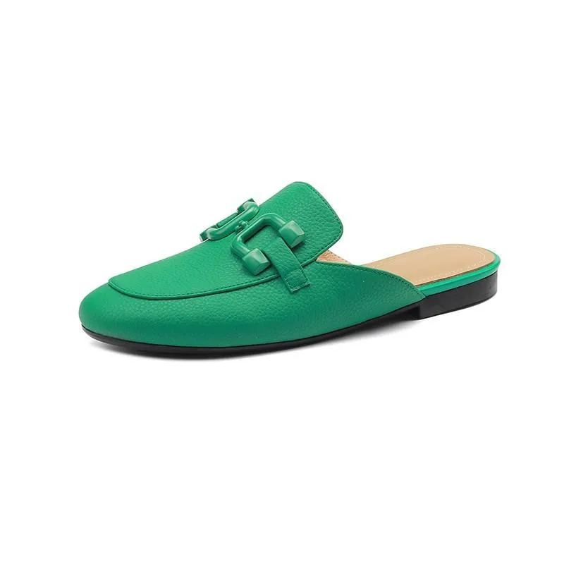 Pastel Horsebit Buckled Mule Slippers - 6 Colors