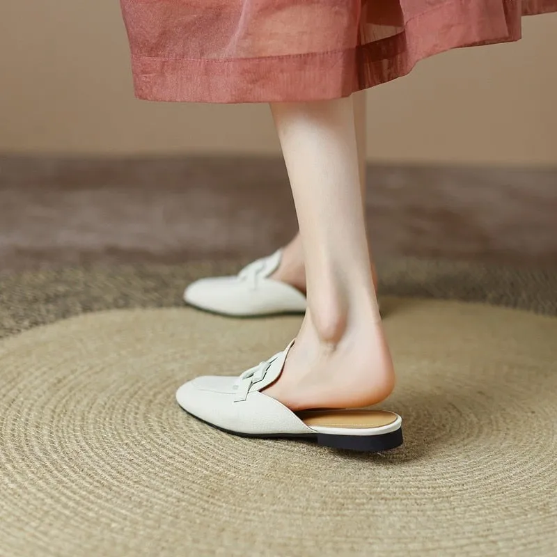 Pastel Horsebit Buckled Mule Slippers - 6 Colors