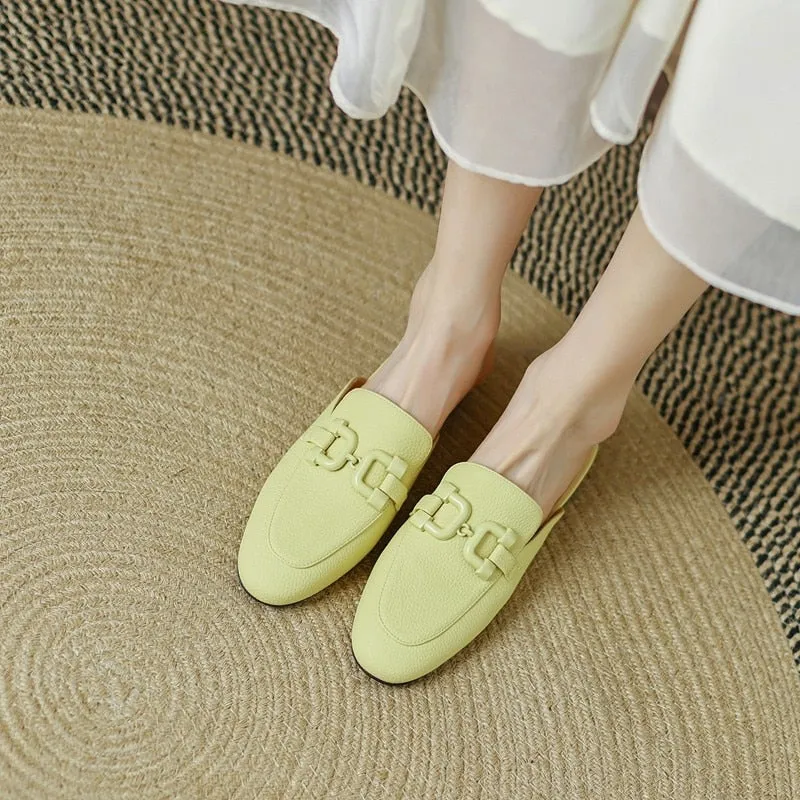 Pastel Horsebit Buckled Mule Slippers - 6 Colors