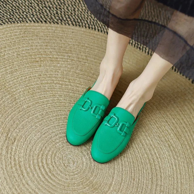 Pastel Horsebit Buckled Mule Slippers - 6 Colors