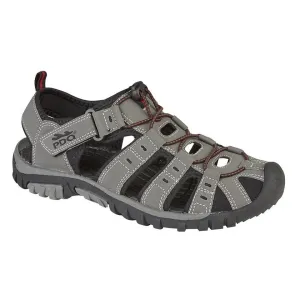 PDQ Men's Toggle and Touch Fastening Trail Sandal Grey