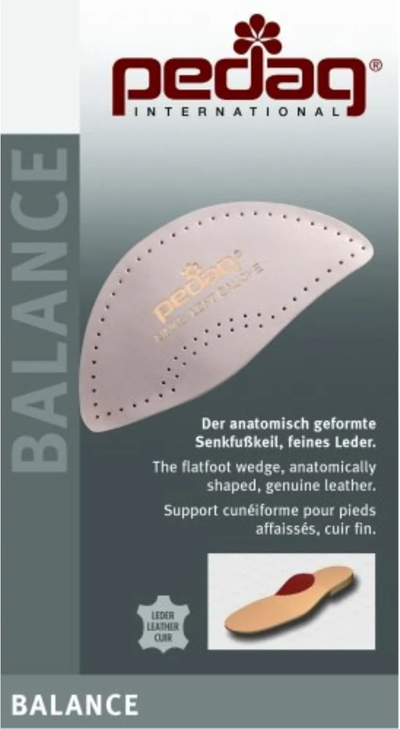 Pedag Pedag 165 Balance Leather, Self Adhesive Arch Support, Flatfoot Wedge, Tan, Large (Women's 9 to Men's 9)