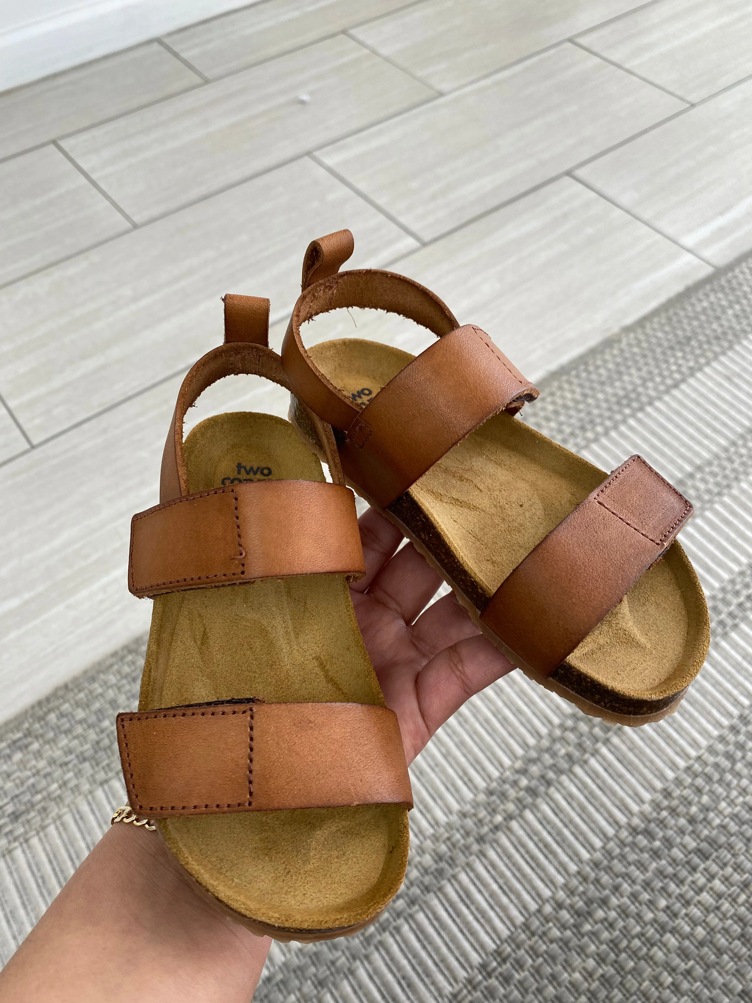 Pepe Brown Strap Velcro Sandal