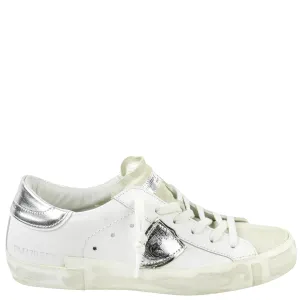 Philippe Model Sneakers in White and Silver