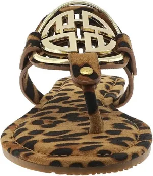 Pierre Dumas Women's Colored Flat Sandals 8.5 Limit-24 by PD Leopard SU 11