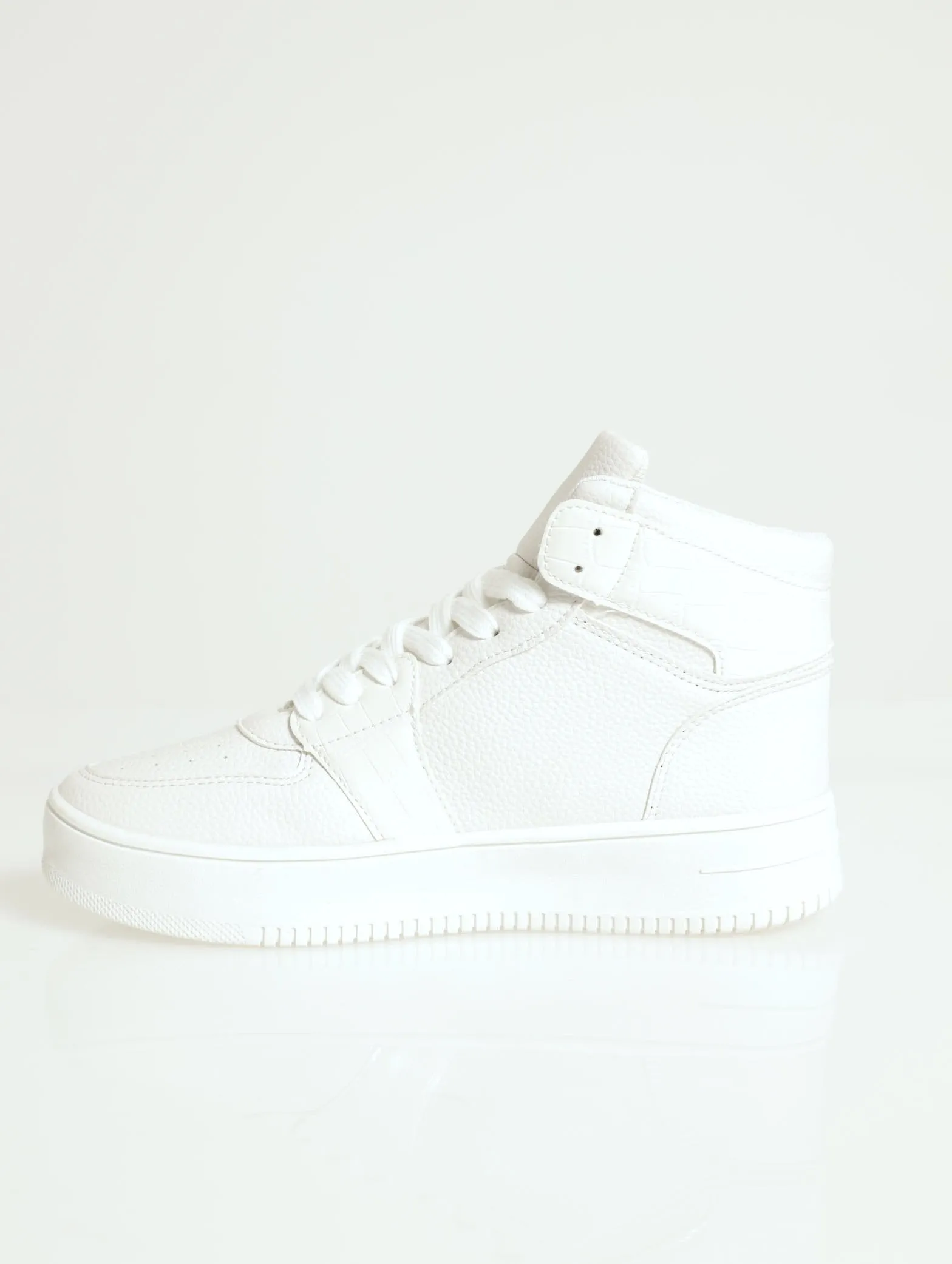 Pin Punch Vamp Sneaker - White