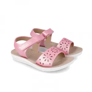 Pink metallic sandals