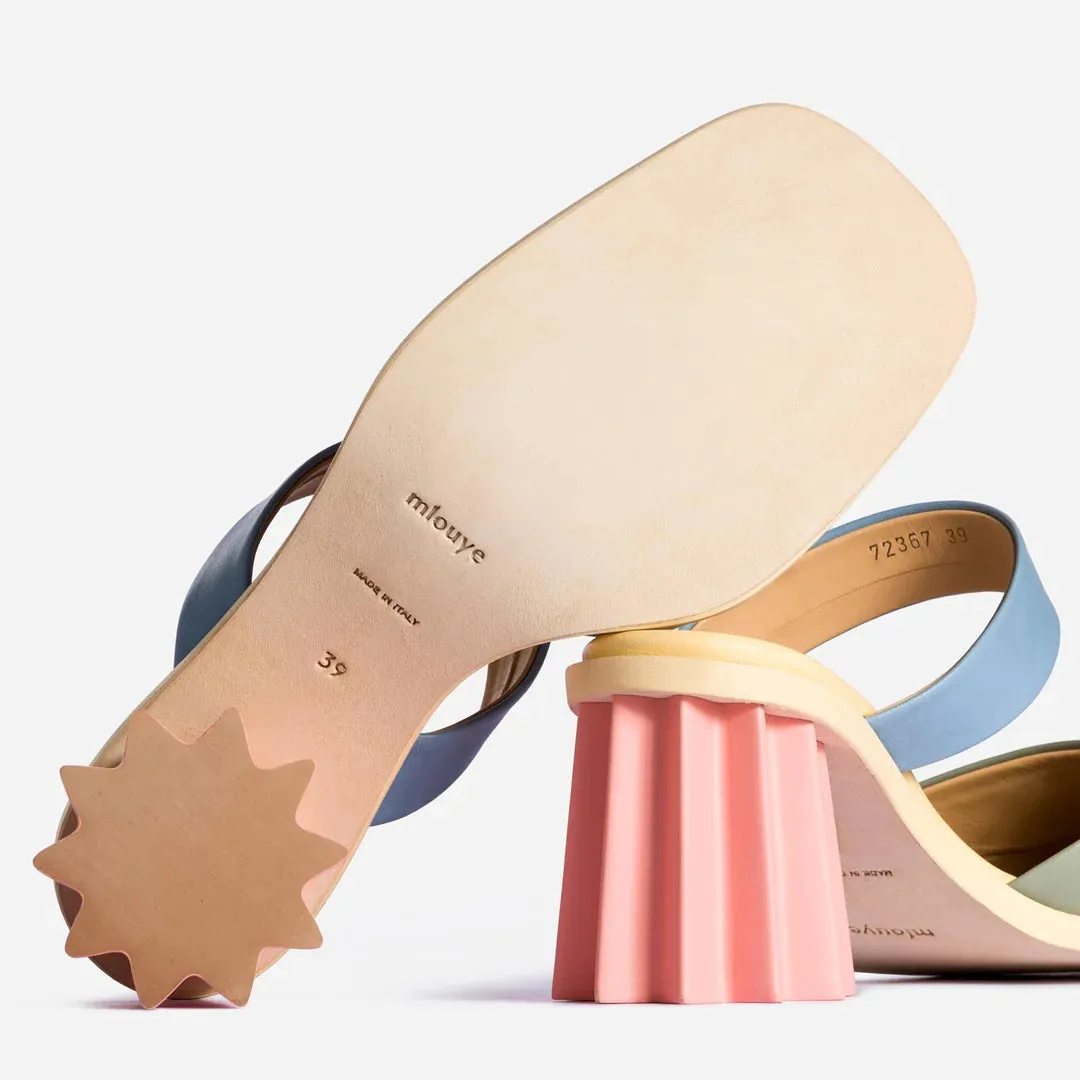 Pleated Heel Mule - Gummy