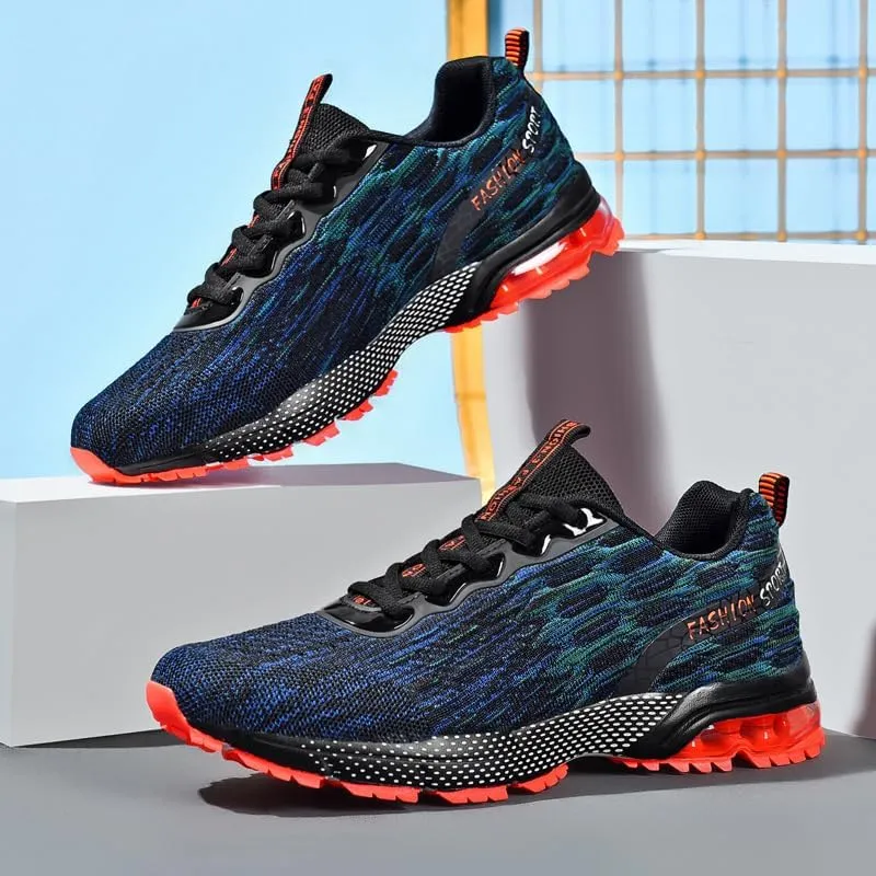 Plus Size Air Cushion Running Shoes Anti Slip Platform Cushioned Basketball Sports Shoes Summer Mesh Walking Tennis Neutral Sneakers
