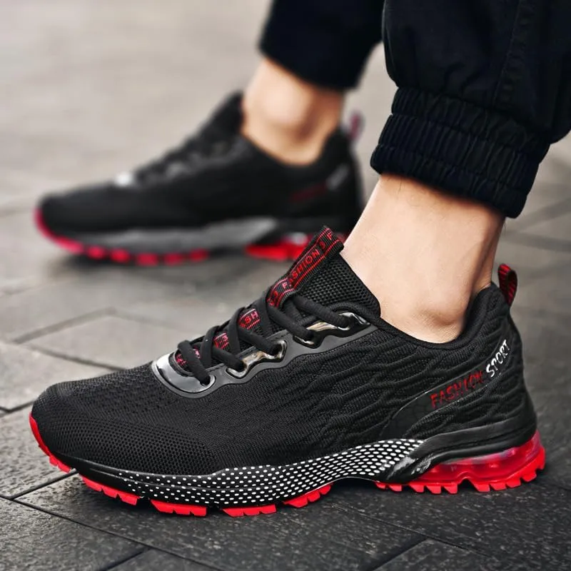 Plus Size Air Cushion Running Shoes Anti Slip Platform Cushioned Basketball Sports Shoes Summer Mesh Walking Tennis Neutral Sneakers